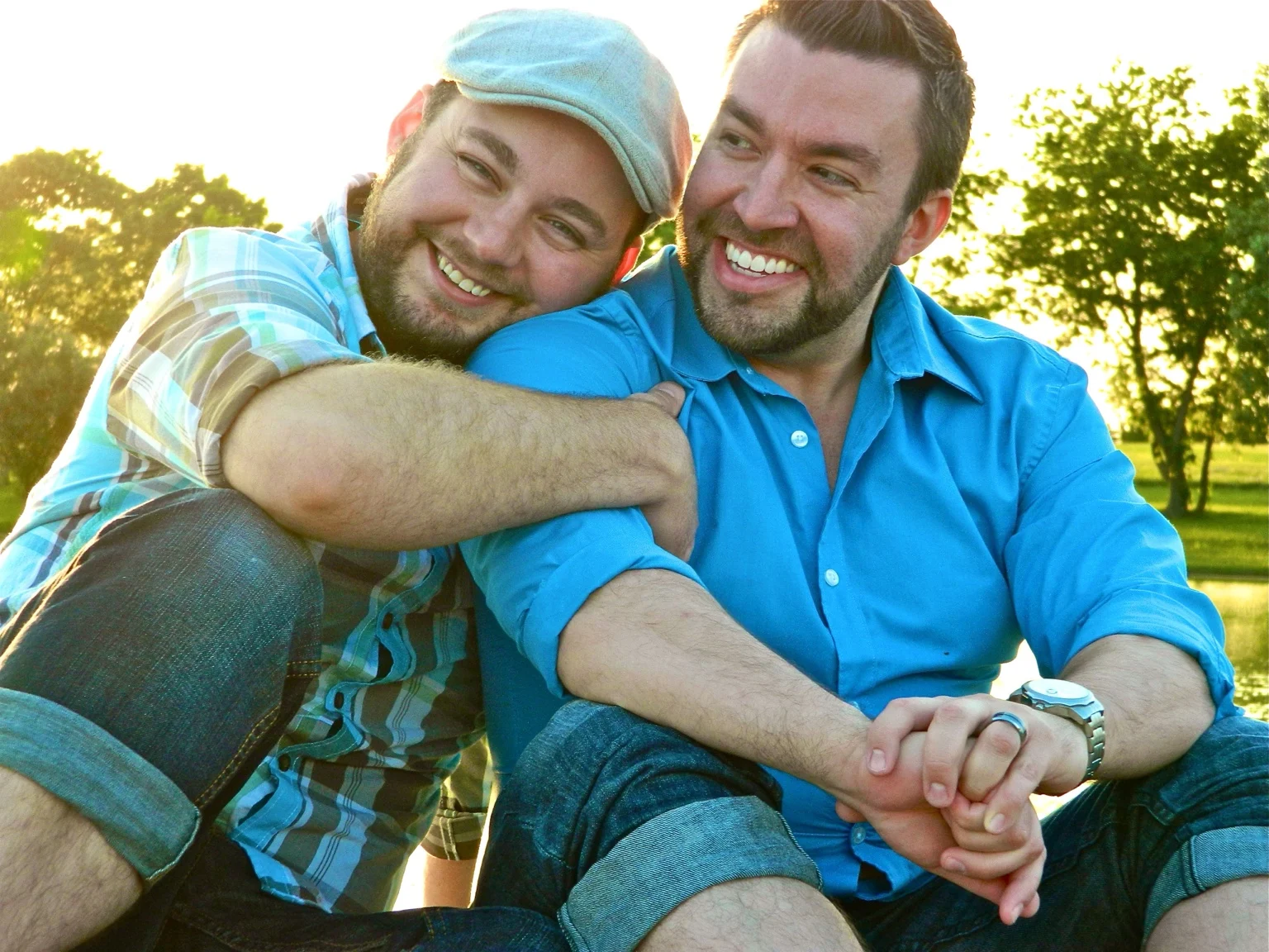 Steve and CJ during their engagement
