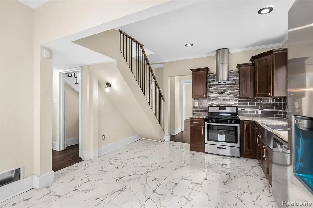 Original kitchen stair wall